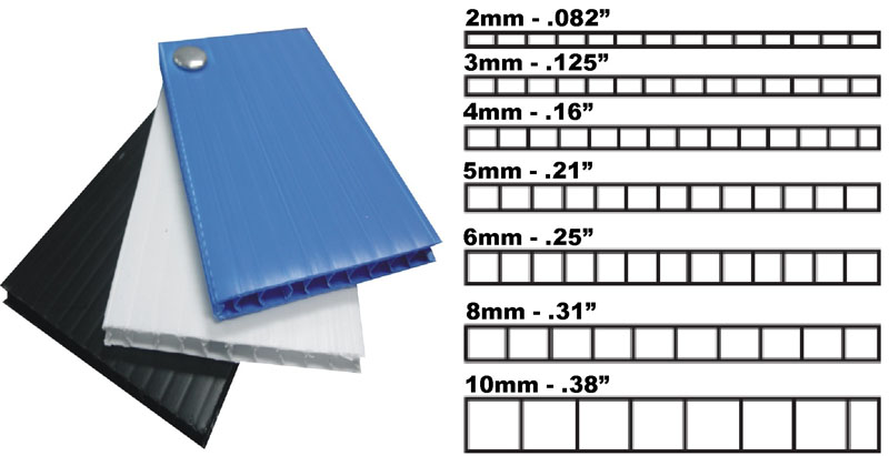 Corrugated Plastic Sheets 3/16 (4mm)